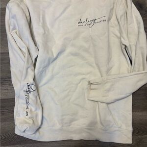 Just‎ Hoods "Darling This is just a Chapter" Cream Neck Sweatshirt